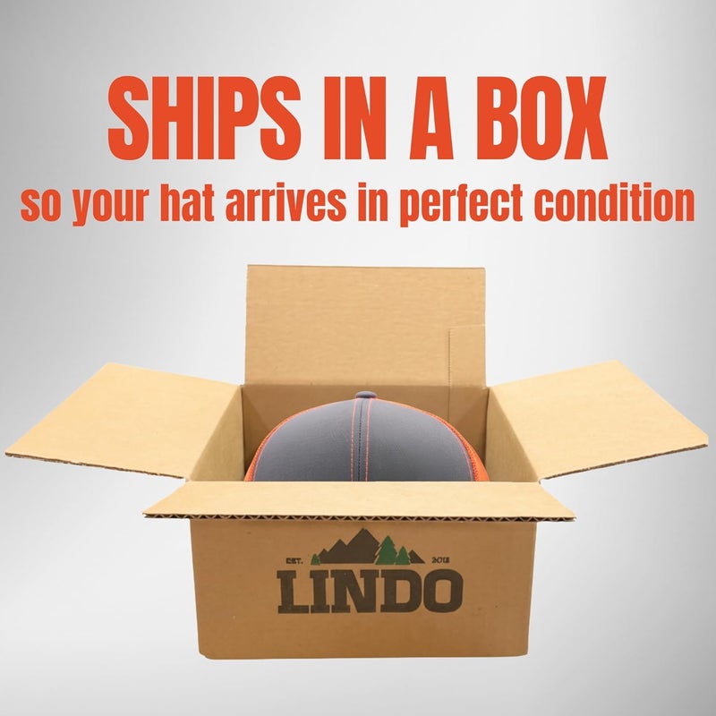 Lindo Trucker Hat [ Great Outdoors Design ] for Men and Women: Mid Profile Cap with Breathable Mesh Back and Adjustable Snap - Image 5